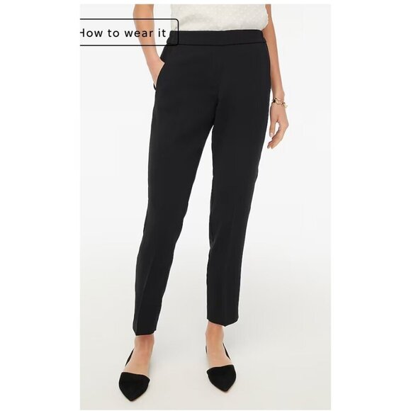 J.Crew $98 Tall Jamie Pant Black Size T10 BT211